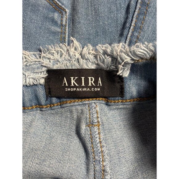 Akira Distressed Flare Jeans Womens Juniors Size 3/25 Light Wash Measures 24x33 - Picture 8 of 10